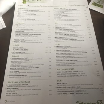 Seasons 52 - Menu - New American Near Me - Sunrise, Florida Seasons 52 - Menu - New American Near Me - Sunrise, Florida