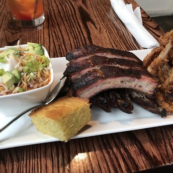 Mookie's BBQ - 1/2 rack, loaded chili, and onion rings. - Barbeque Near Me - Great Falls, Virginia