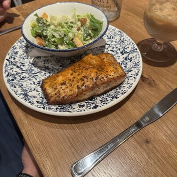Tupelo Honey Southern Kitchen & Bar - Pan-Seared Salmon - Sorghum Glaze with side Caesar - Southern Near Me - Myrtle Beach, South Carolina