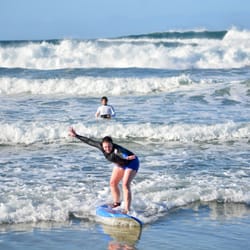 Surf in Cabo - She never been in the ocean before. Doing great!!!