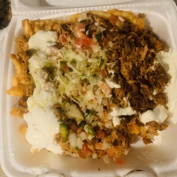 Pacheco’s Mexican Grill - Nacho fries with a mod of half grilled chicken half shredded chicken - Mexican Near Me - Pacheco, California