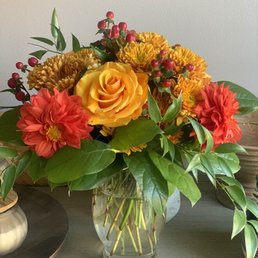 Fall birthday floral arrangement