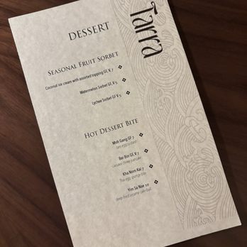 Tarra - dessert menu - Thai Near Me - Chicago, Illinois Tarra - dessert menu - Thai Near Me - Chicago, Illinois