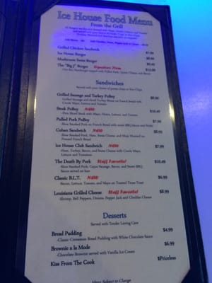 Menu photo 2 IceHouse Tap Room Baton Rouge, LA Menu photo 2 IceHouse Tap Room Baton Rouge, LA