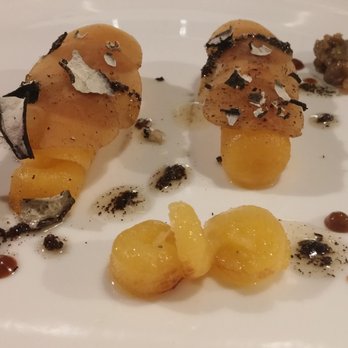 Stages At One Washington - Rutabago with pickled black radish and onion ash. - New American Near Me - Dover, New Hampshire