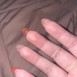 Organic Nail Bar 2 - Over gel Under nails. Painfully UV'd to my skin