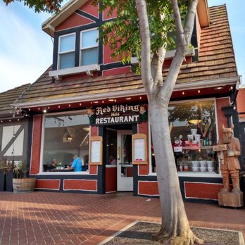 Red Viking Restaurant - Outside of the charming Red Viking Restaurant - Breakfast & Brunch Near Me - Solvang, California