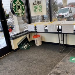 Waiting area inside bank