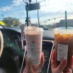 My Jasmine's is the pink drink with heavy cream instead of coconut milk, pumps of vanilla syrup, light ice, blended Mine is the coffee