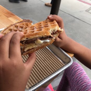 Bruxie - Mátela and banana waffle - Sandwiches Near Me - Orange, California Bruxie - Mátela and banana waffle - Sandwiches Near Me - Orange, California