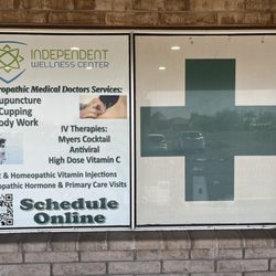 Independent Wellness Center - Front window with offerings