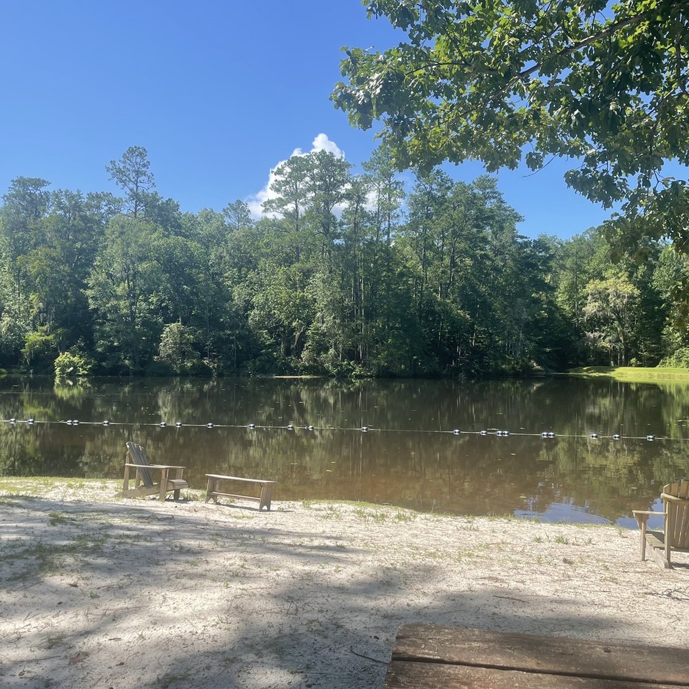 Swimming area... but... I saw.. an alligator in there... Swimming area... but... I saw.. an alligator in there...