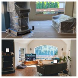 Living Room & ceiling before and after Living Room & ceiling before and after
