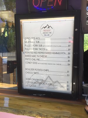 Menu photo 6 Above The Blue Breckenridge, CO