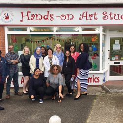 Hands-on Art Adventures - DHL UK&US Team Building was fun! Nothing like creating a piece of art!