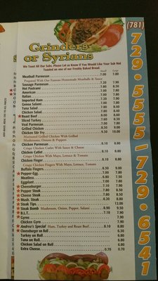Menu photo 4 Andrea's Pizza Winchester, MA