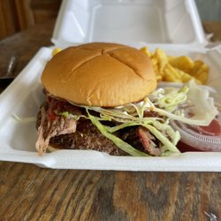 Smokey Joe’s BBQ and Catering - One of the best burgers I had lately. Worth trying.