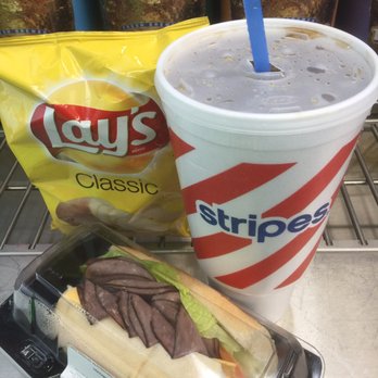 Stripes - House made roast beef sandwich with chips and drink - Gas Stations Near Me - San Antonio, Texas Stripes - House made roast beef sandwich with chips and drink - Gas Stations Near Me - San Antonio, Texas