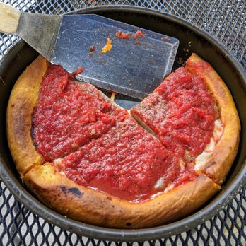 Gino's East - South Loop - Gino's East South Loop 09-07-2020: 9" Deep Dish Pizza - Tomato Sauce, Mozzarella Cheese, Sausage Patty - Pizza Near Me - Chicago, Illinois Gino's East - South Loop - Gino's East South Loop 09-07-2020: 9" Deep Dish Pizza - Tomato Sauce, Mozzarella Cheese, Sausage Patty - Pizza Near Me - Chicago, Illinois
