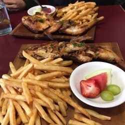 FOGO - Half chicken with fries and fruit salad??