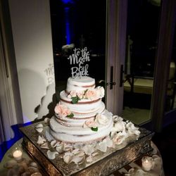 Sweet Temptation Desserts - Rustic naked wedding cake.
