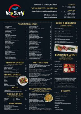Menu photo 6 Hao Sushi Foxborough, MA