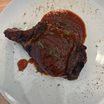 Jonathan's The Rub Bridgeland - Dr Pepper pork chop ($28) - ask for the sauce on the side - American Near Me - Cypress, Texas Jonathan's The Rub Bridgeland - Dr Pepper pork chop ($28) - ask for the sauce on the side - American Near Me - Cypress, Texas