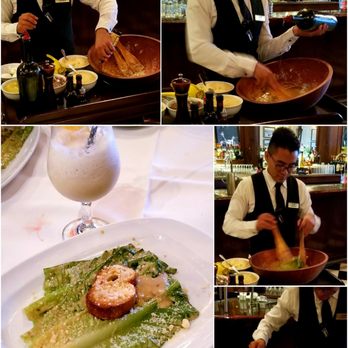 Restaurante Caesar's - Our waiter, Pablo preparing & serving our Caesar Salad tableside. ¡Muchas gracias, Pablo! & for recommending Las Ahumaderas too! - Salad Near Me - Tijuana, BCN