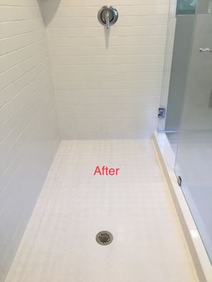 Bathroom Shower Wall // Old Grout To New Grout .
Are you Tired To See your Tile & Grout old and dirty , We can help you . - Tile Grout Cleaning Before and After Photos Bathroom Shower Wall // Old Grout To New Grout .
Are you Tired To See your Tile & Grout old and dirty , We can help you . - Tile Grout Cleaning Before and After Photos