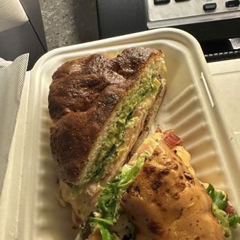 Quick Bites Cafe - Half The Ultimate Breakfast Sandwich and half Bacon Bagel Blaster (split with my mom) - both amazing!! - Sandwiches Near Me - San Diego, California Quick Bites Cafe - Half The Ultimate Breakfast Sandwich and half Bacon Bagel Blaster (split with my mom) - both amazing!! - Sandwiches Near Me - San Diego, California