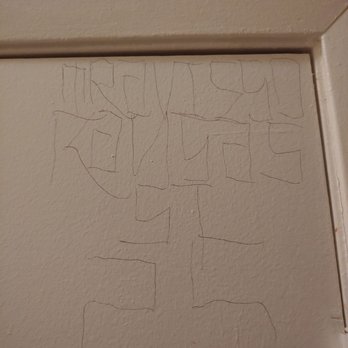 Red Roof Inn - Graffiti in the bathroom - Hotels Near Me - San Dimas, California Red Roof Inn - Graffiti in the bathroom - Hotels Near Me - San Dimas, California
