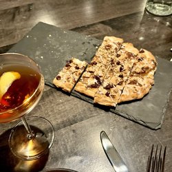 Xviii - S'mores dessert flatbread - charred marshmallow yumminess topped with Adler wood smoked salt