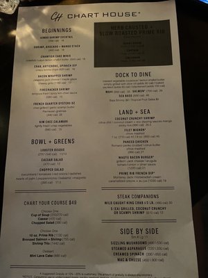 Menu photo 3 Chart House Lake Charles, LA
