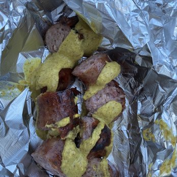 King's  Sausage - kielbasa with mustard no bread! - Food Trucks Near Me