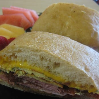 Deli-Licious - Breakfast Sandwich (with Ham, Bacon, & Sausage) - Delis Near Me - Huntington Beach, California