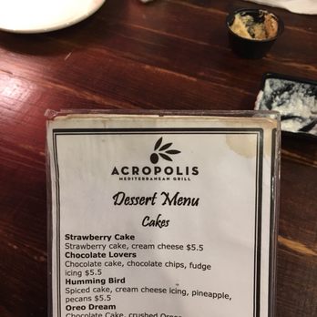 The Acropolis Grill - Even the menu looks dirty and grimy.   I'm really scared to think what their kitchen looks like. - Mediterranean Near Me - Chattanooga, Tennessee