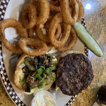 Vernon Diner - Brooklyn burger no cheese and rings - excellent! - Diners Near Me - Vernon, Connecticut Vernon Diner - Brooklyn burger no cheese and rings - excellent! - Diners Near Me - Vernon, Connecticut