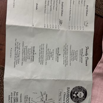 Bamboo House - Menu nov 2025 - Chinese Near Me - Salida, California