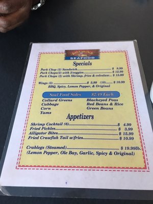 Menu photo 4 Bayseas Restaurant Universal City, TX