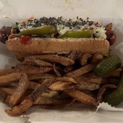 Cheer’s Pub - Slaw dog with fresh cut fries