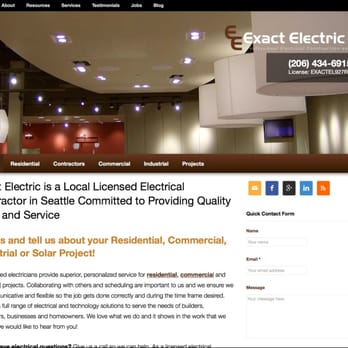 Real Basics - We converted Exact Electric's old HTML-based website into a modern WordPress site so that he could update it himself. - Web Design Near Me - Seattle, Washington Real Basics - We converted Exact Electric's old HTML-based website into a modern WordPress site so that he could update it himself. - Web Design Near Me - Seattle, Washington