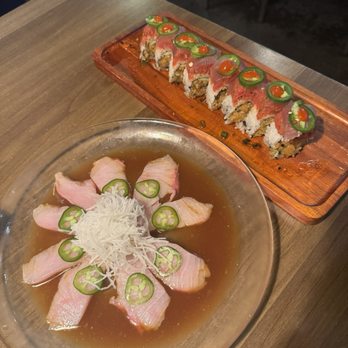 Spicy Tuna - Jalapeno Sashimi & Burning Gina Roll - Sushi Bars Near Me - Henderson, Nevada Spicy Tuna - Jalapeno Sashimi & Burning Gina Roll - Sushi Bars Near Me - Henderson, Nevada