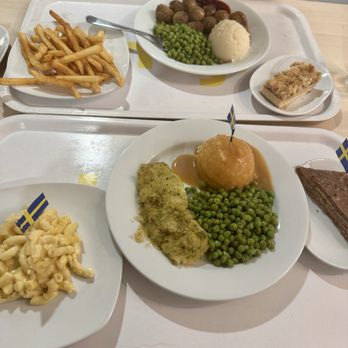 IKEA Restaurant - Garlic lemon cod plate, mac and cheese, caramel almond cake. Meatball plates, fries, and swedish apple cake - Diners Near Me - San Diego, California