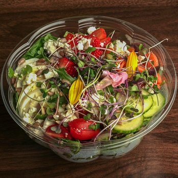 Happy Press - Salad made with local, seasonal farmers market produce. - Juice Bars & Smoothies Near Me - San Antonio, Texas Happy Press - Salad made with local, seasonal farmers market produce. - Juice Bars & Smoothies Near Me - San Antonio, Texas