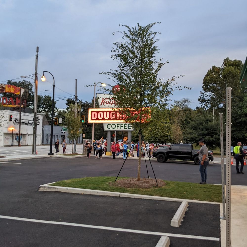 Krispy Kreme - a donut shop on a corner - Coffee & Tea Near Me - Atlanta, Georgia