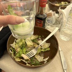 Francese Amalfi - This is the water from the bottom of my 20euro garbage salad. Insane prices and terrible quality. No one enjoyed their meal.