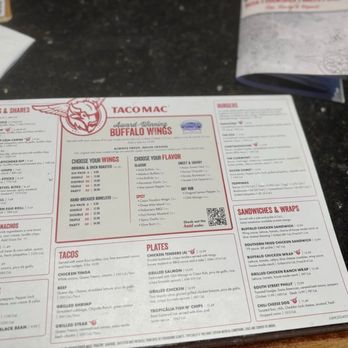 Taco Mac - Menu - American Near Me - Canton, Georgia