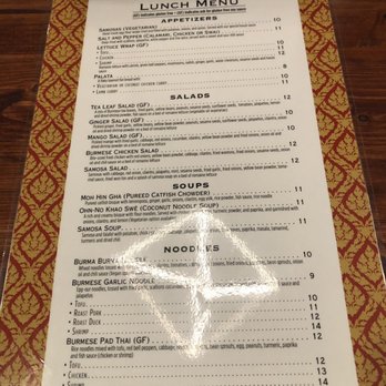 Burma Burma - Weekday Lunch Menu - Burmese Near Me - Dublin, California