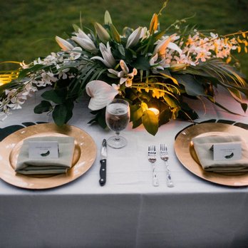 Gourmet Events Hawaii - a table set for dinner - Party & Event Planning Near Me - Honolulu, Hawaii Gourmet Events Hawaii - a table set for dinner - Party & Event Planning Near Me - Honolulu, Hawaii