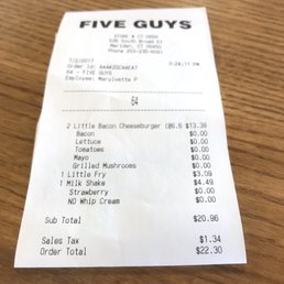 This is pricy fast food!